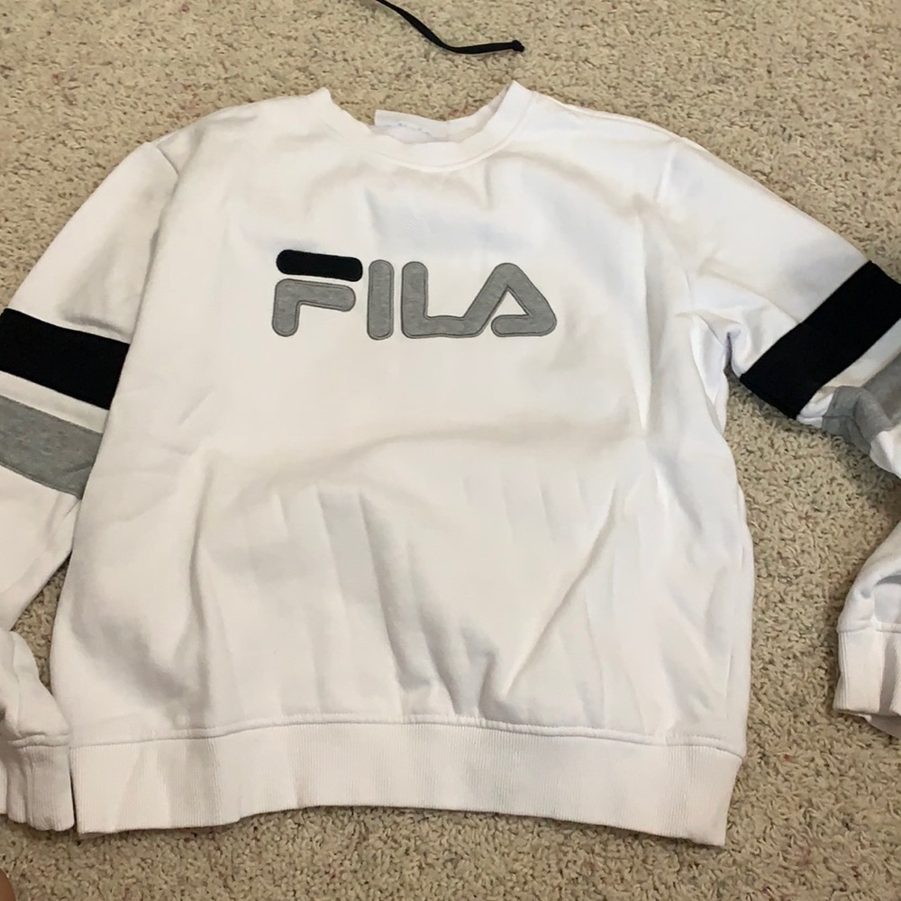 White Fila sweatshirt